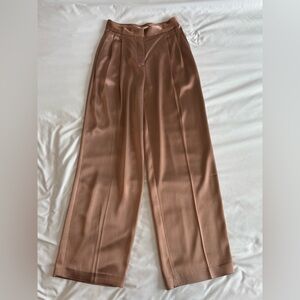 Babaton Wide Leg Pants in Brown